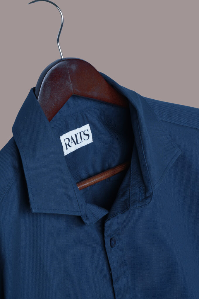 Premium Solid  Peacock Blue Shirt